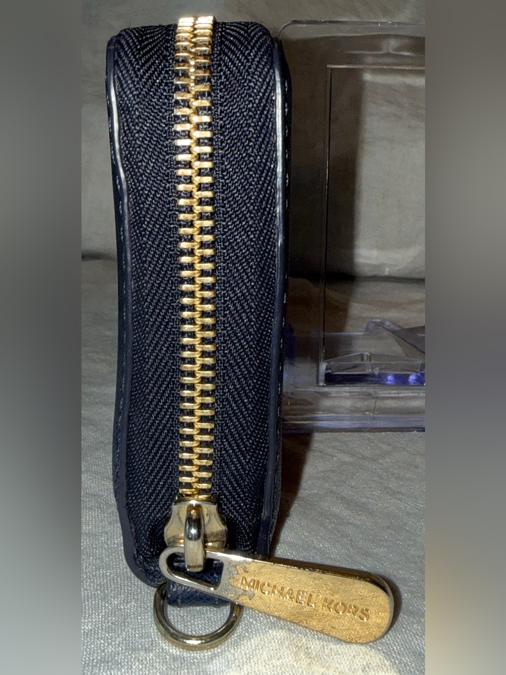 Michael Kors Navy Saffiano Zip-Around Wristlet Wallet - Picture 3 of 15
